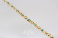 Armband, 585er GG, besetzt mit