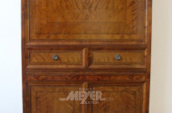 Stil-Klappsekretär, Wurzelholz furniert,