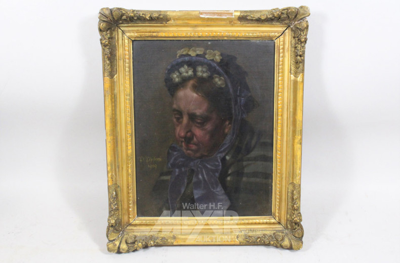 kl. Gemälde ''Damenportrait'',