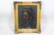 kl. Gemälde ''Damenportrait'',