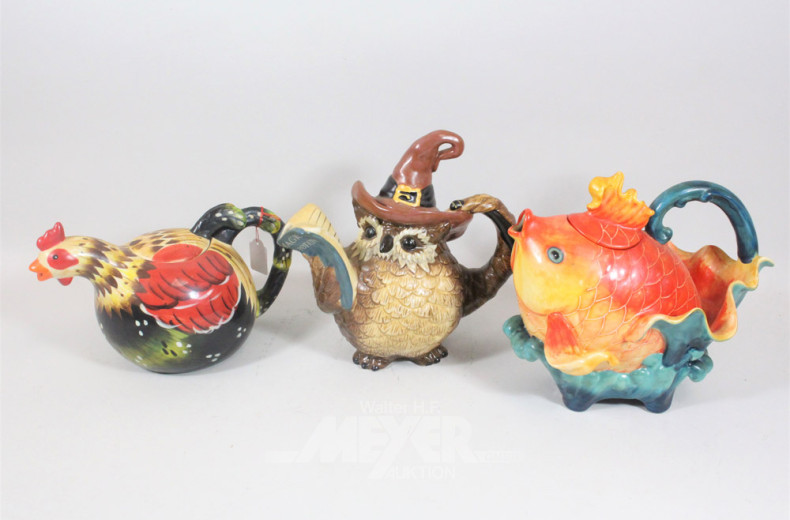 Posten Hausrat: Tischuhr, figürl.