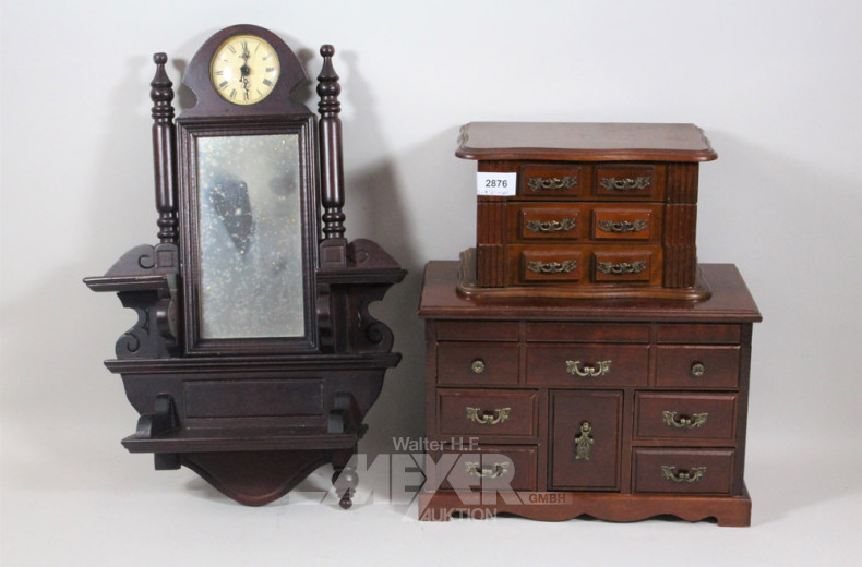 2 Holz- Schmuckschatullen,