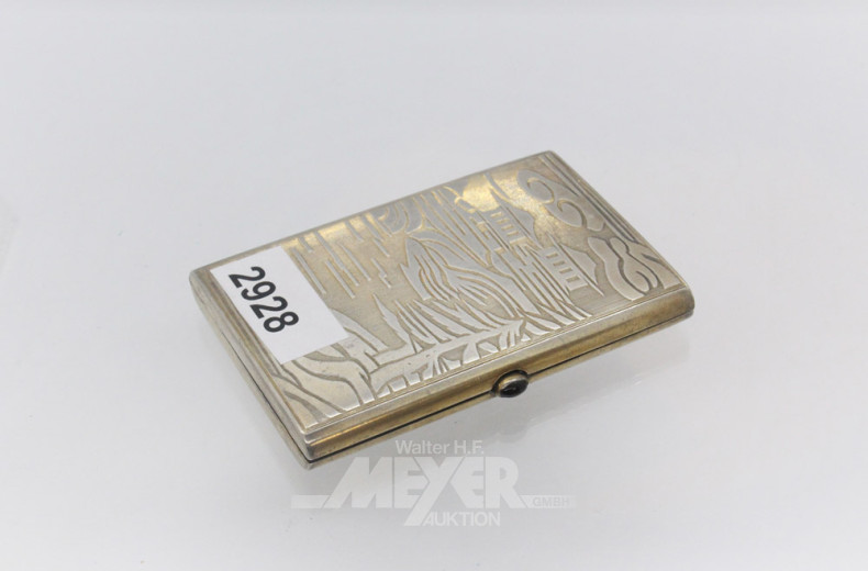 Zigaretten-Etui, 925er Sterling,