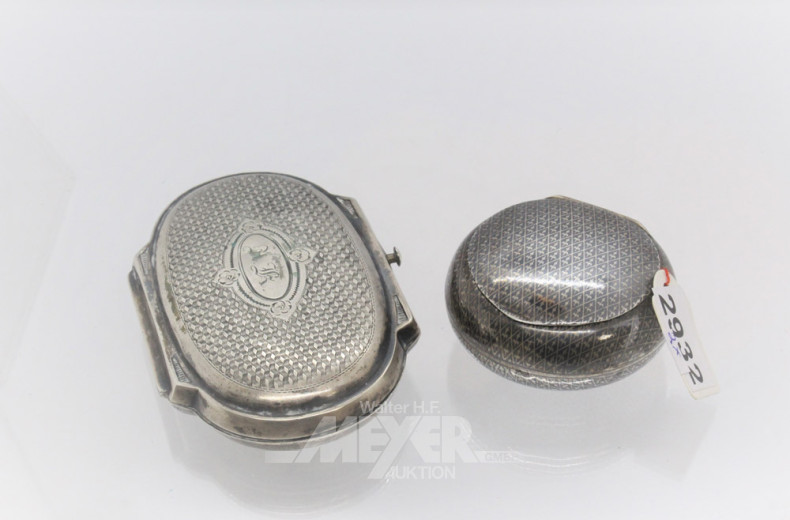 Pillendose, 900er Silber sowie