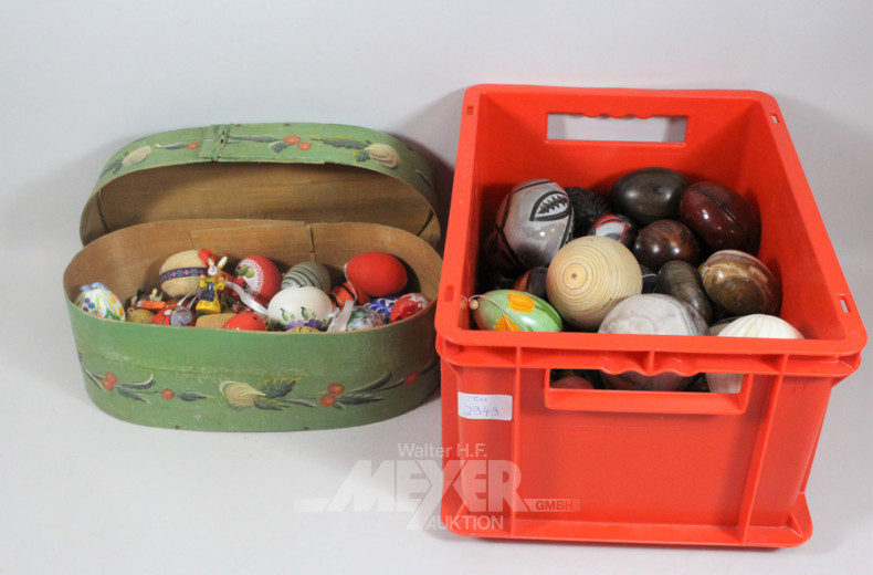 Posten Oster-Dekorationen u. -Eier, u.a.