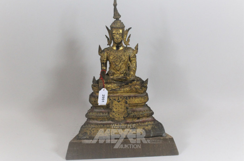 Metall-Figur ''Asiatische Gottheit''