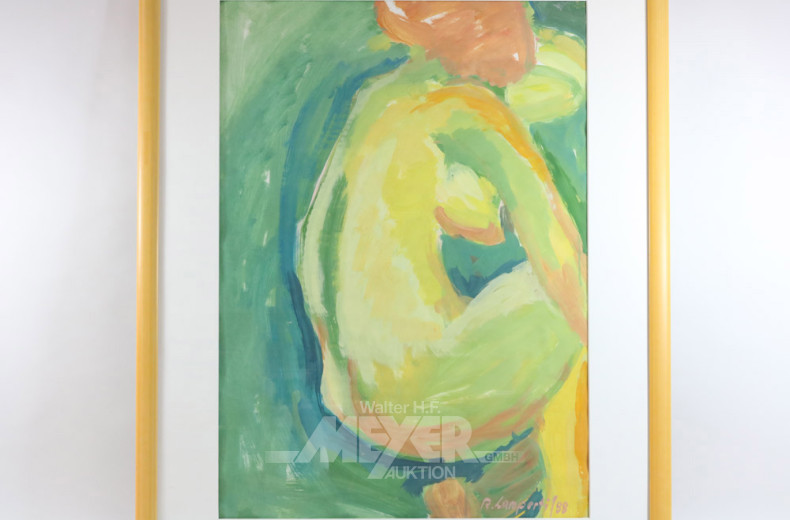 Aquarell ''Sitzender weibl. Akt''m