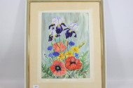 Aquarell ''Blumenstillleben'',