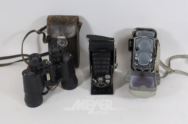 Fernglas PALOMA, 1 Kamera ROLLEI FLEX,