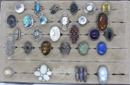 28 Ringe, u.a. Silber