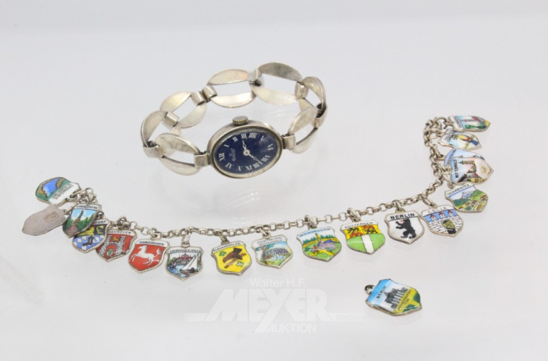 Armbanduhr EXQUISIT, Silber sowie