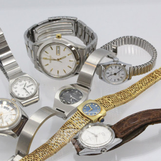 7 Damen-/Herren-Armbanduhren, u.a. bez.