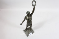 Metallfigur ''Athlet mit Lorbeerkranz'',