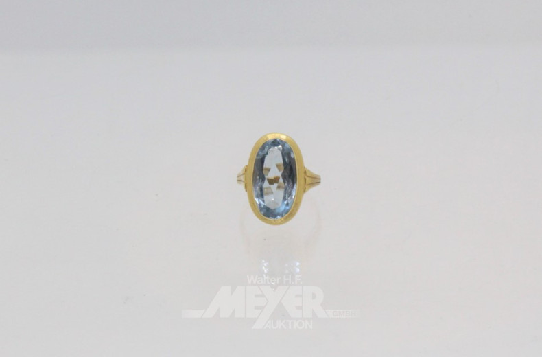 Damenring, 585er WG, besetzt mit