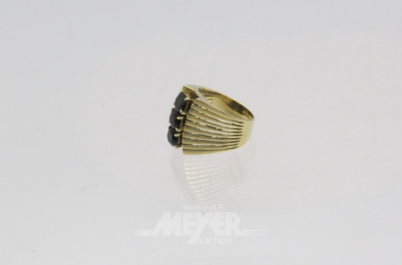 Damenring, 585er GG, besetzt mit