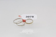 3 Ringe, 585er WG/GG, zus. ca. 7 g
