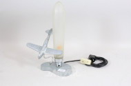Tischlampe mit Glassturz ''Jagdflugzeug'',
