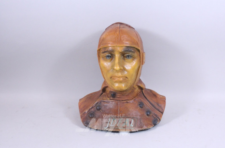 Gips-Büste ''Kampfpilot'', Höhe: ca. 39