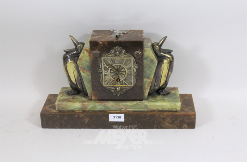 figurale Kaminuhr ''Raben'',