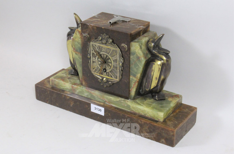 figurale Kaminuhr ''Raben'',