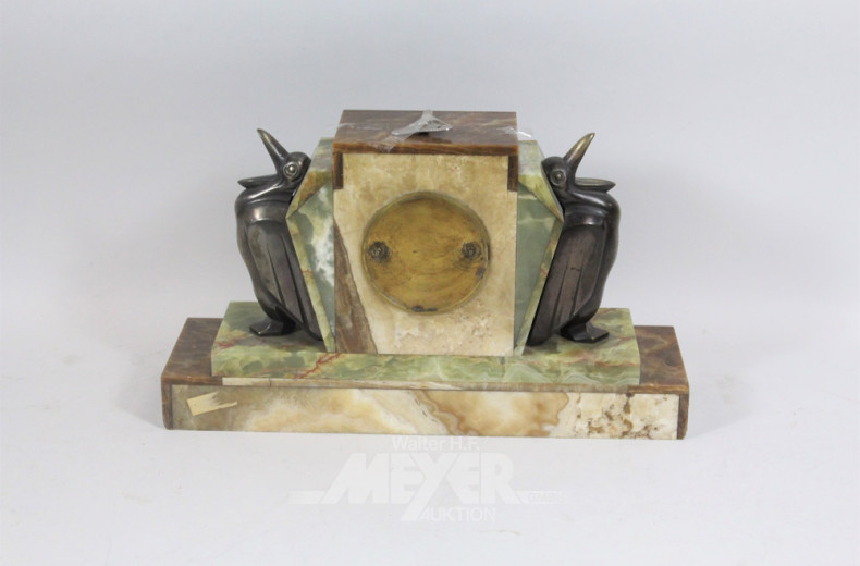 figurale Kaminuhr ''Raben'',