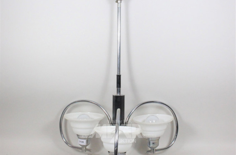 Hängelampe, 3-flammig mit Milchglas,