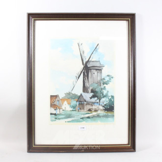 Lithografie ''Windmühle''