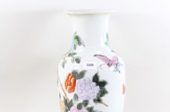 asiat. Porz.-Boden-Vase, Dekor: floral