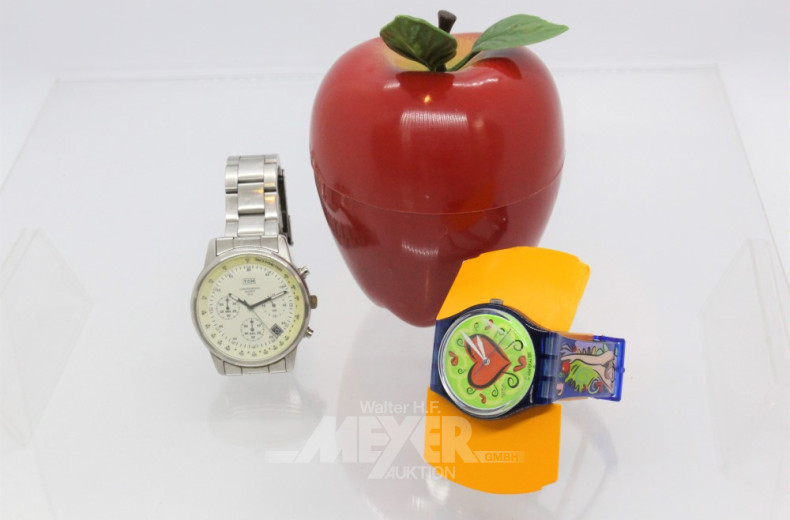 9 Armbanduhren u.a. SWATCH