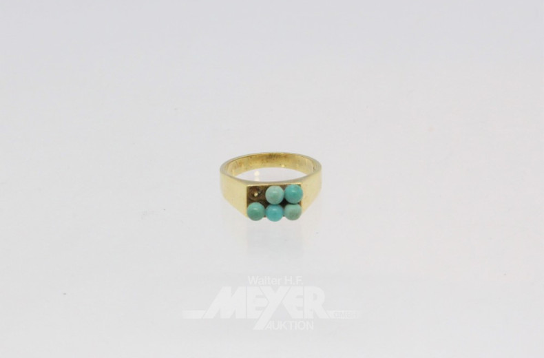 Damenring, 585er GG, besetzt mit