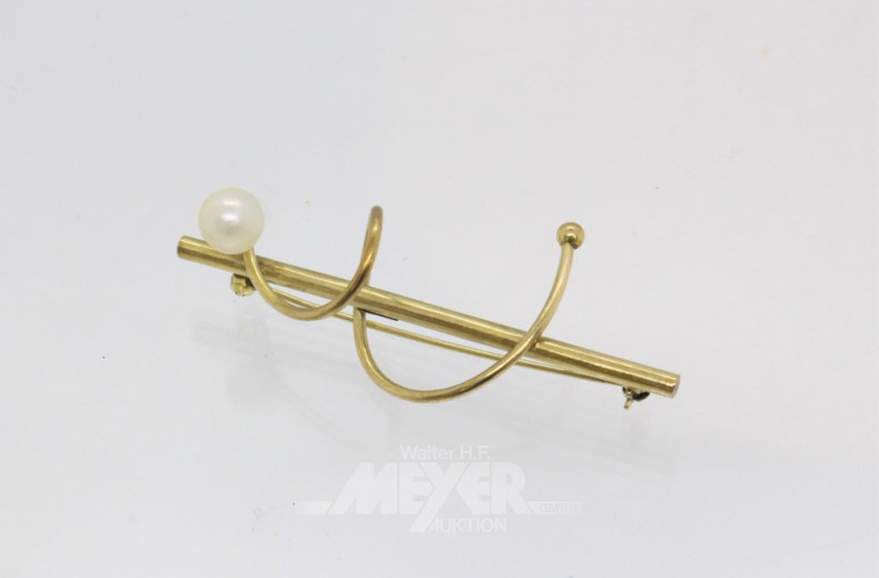Brosche, 333er GG, ca. 4 g