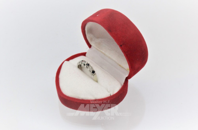 Damenring, 750er WG, besetzt mit