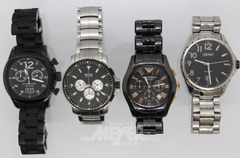 8 Herrenarmbanduhren, versch. Modelle
