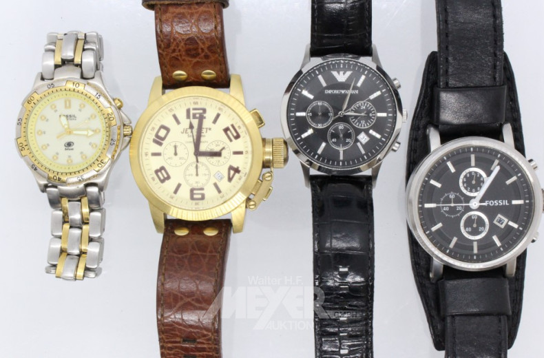 8 Herrenarmbanduhren, versch. Modelle
