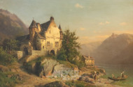 Gemälde ''Das Elzsche Burghaus in Kaden
