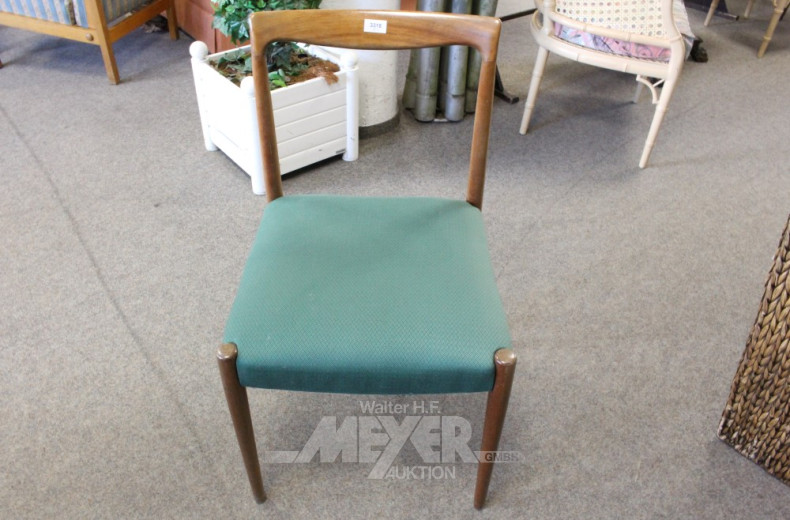 8 Stühle, 60er Jahre-Design, Bezug grün