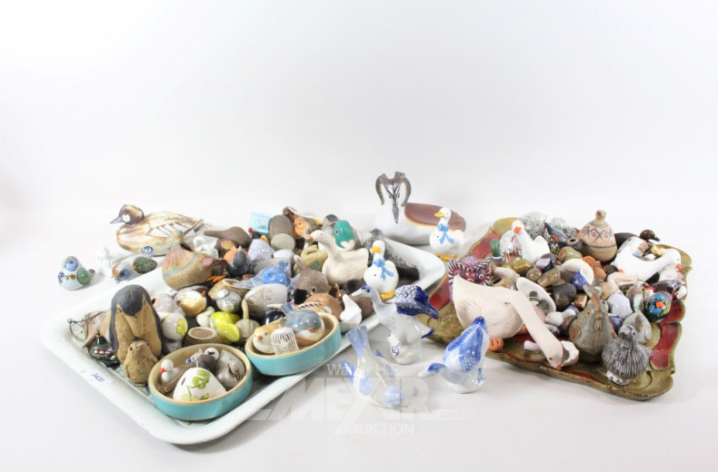 Posten Porz. und Keramik Figuren ''Vögel''