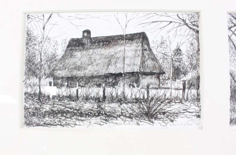 Radierung mit 5 Darstellungen