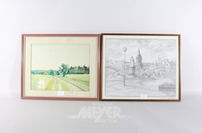 14 versch. Bilder ''Landschaften'' ''Häuser''