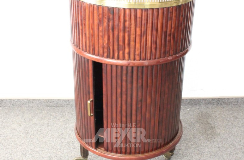 Trommel-Barwagen, Mahagoni,