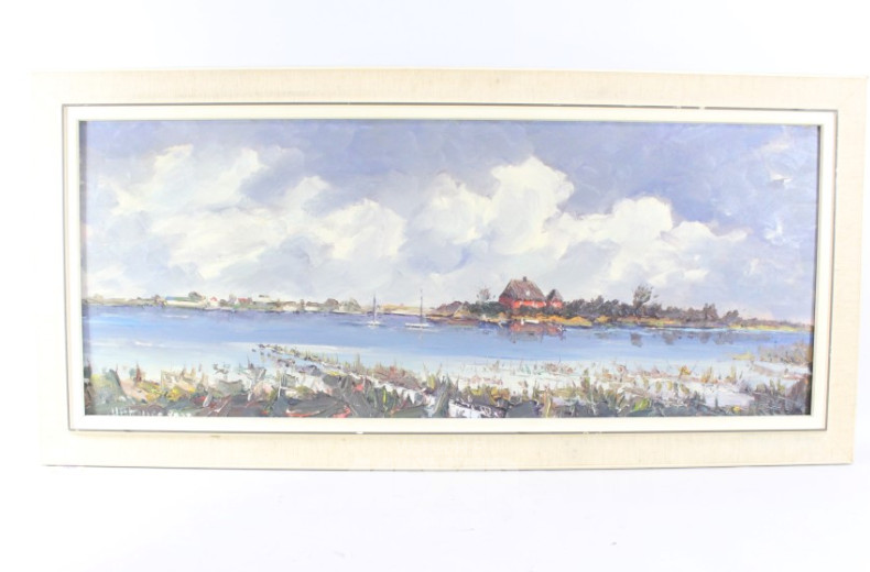 Gemälde ''Fischerdorf'',