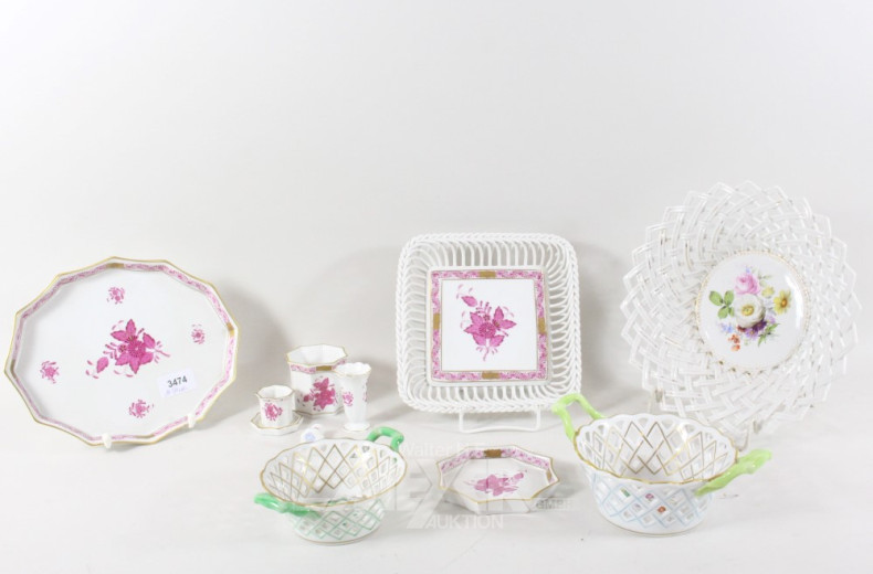 Konvolut Porz.-Dekoration MEISSEN u.