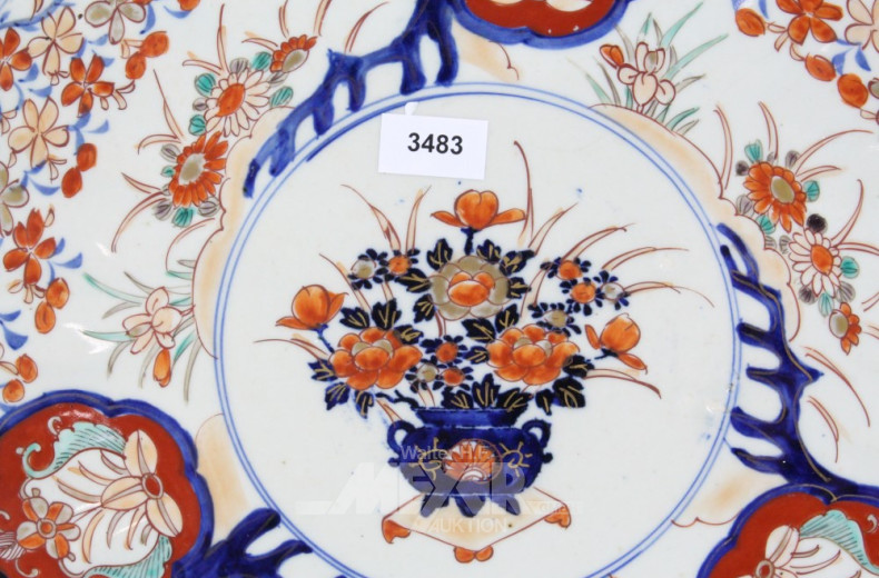 gr. Japan. Wandteller im Imari-Stil,
