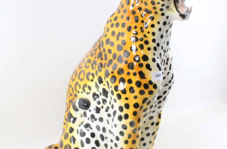 Keramikfigur ''Leopard'', Höhe: ca. 62 cm