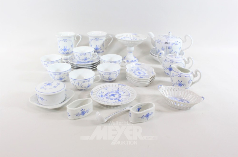 Porz. Teeservice, Dekor ''FRIESISCH BLAU''