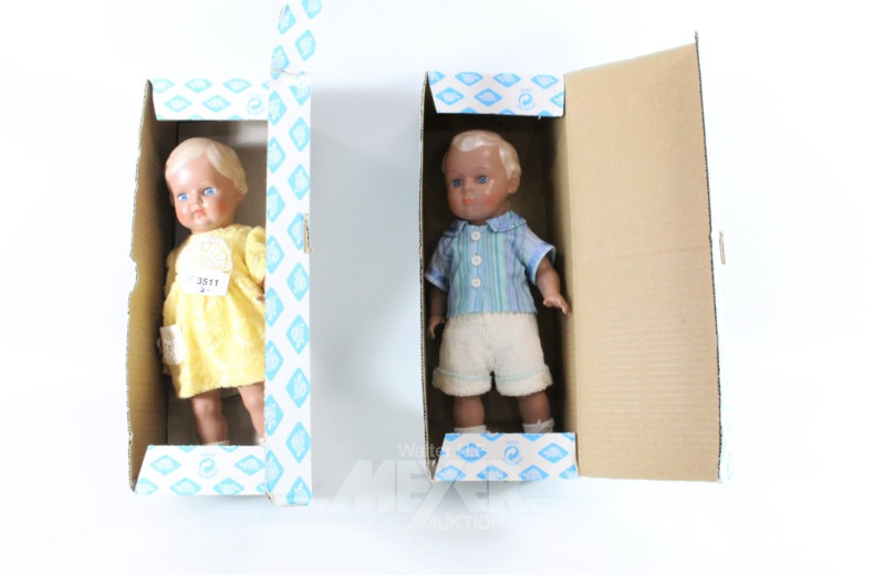 2 Puppen SCHILDKRÖT, Höhe: ca. 33 cm,