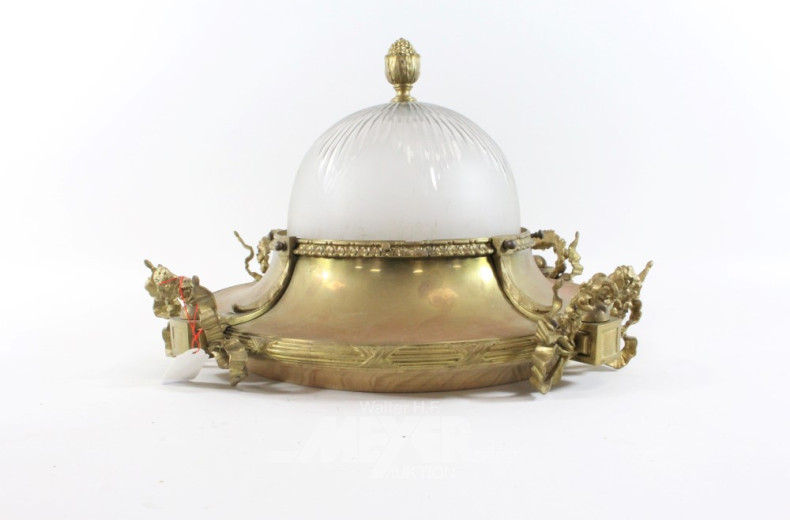 Deckenleuchte im Empire-Stil, Messing,