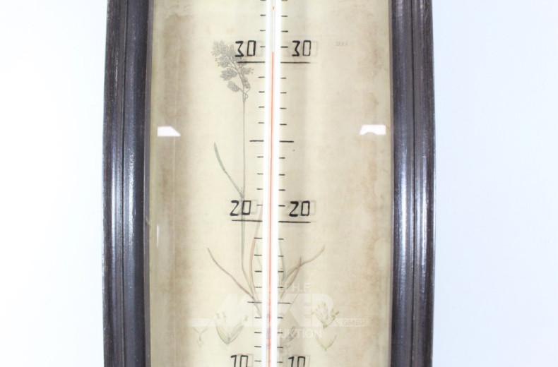 Wandthermometer, im Holzgehäuse,