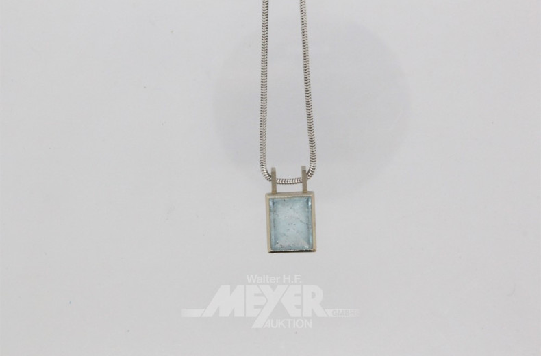 Kette, 585er WG, mit Anhänger, ca. 5 g.