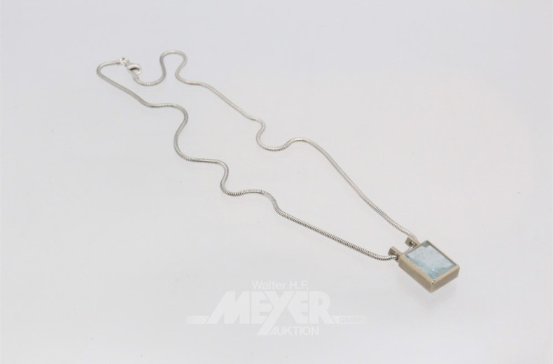 Kette, 585er WG, mit Anhänger, ca. 5 g.